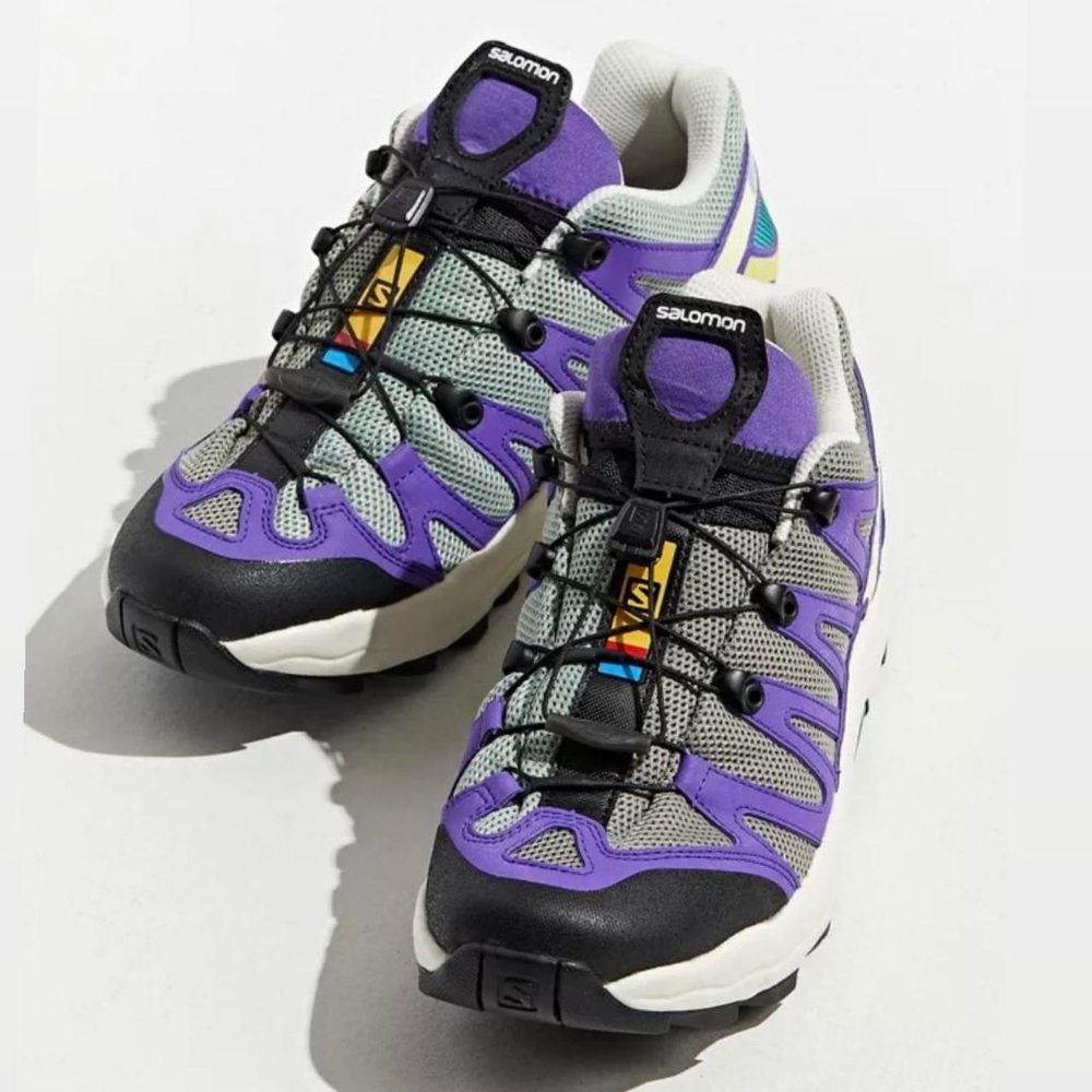 W7 - M6 - Eur 38 2/3 - Salomon XA Pro 1 Purple - Khaki / Aqua Gray / Meadowbrook